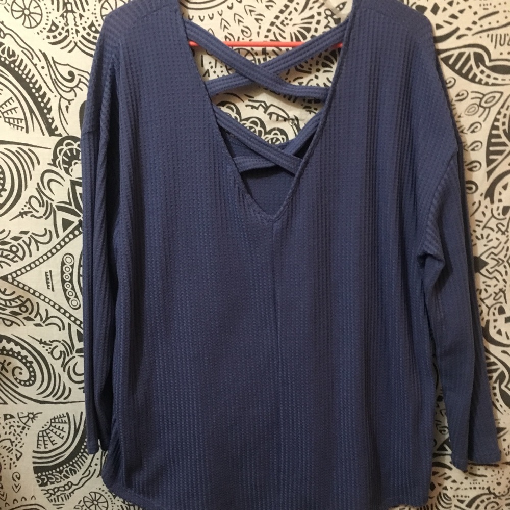 Charlotte Russe plus size sweater with cross back